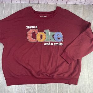 Coca Cola. Have a Coke and a Smile fleece sweatshirt. XXL.
